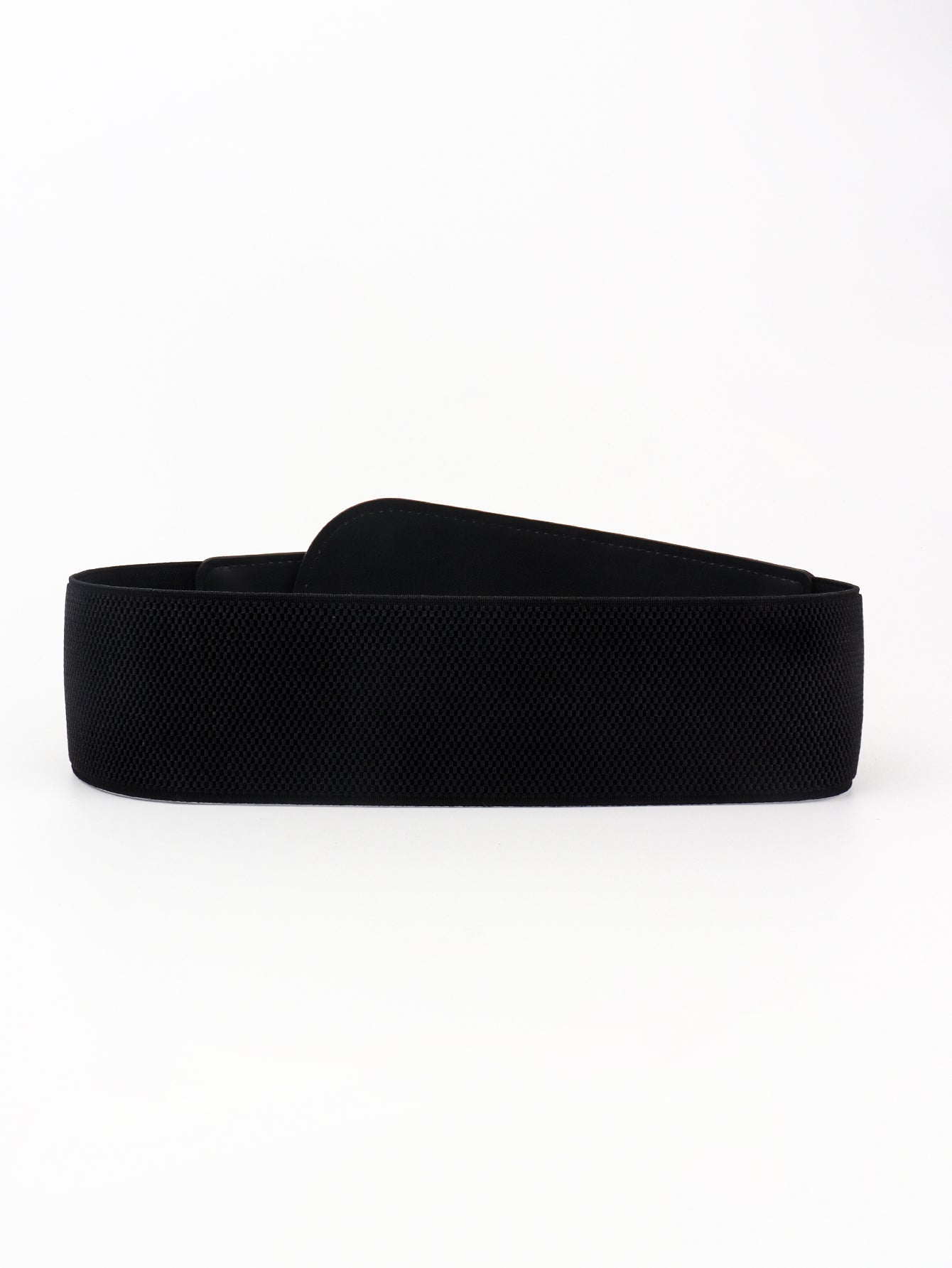 Elastic Wide Belt with Alloy Buckle