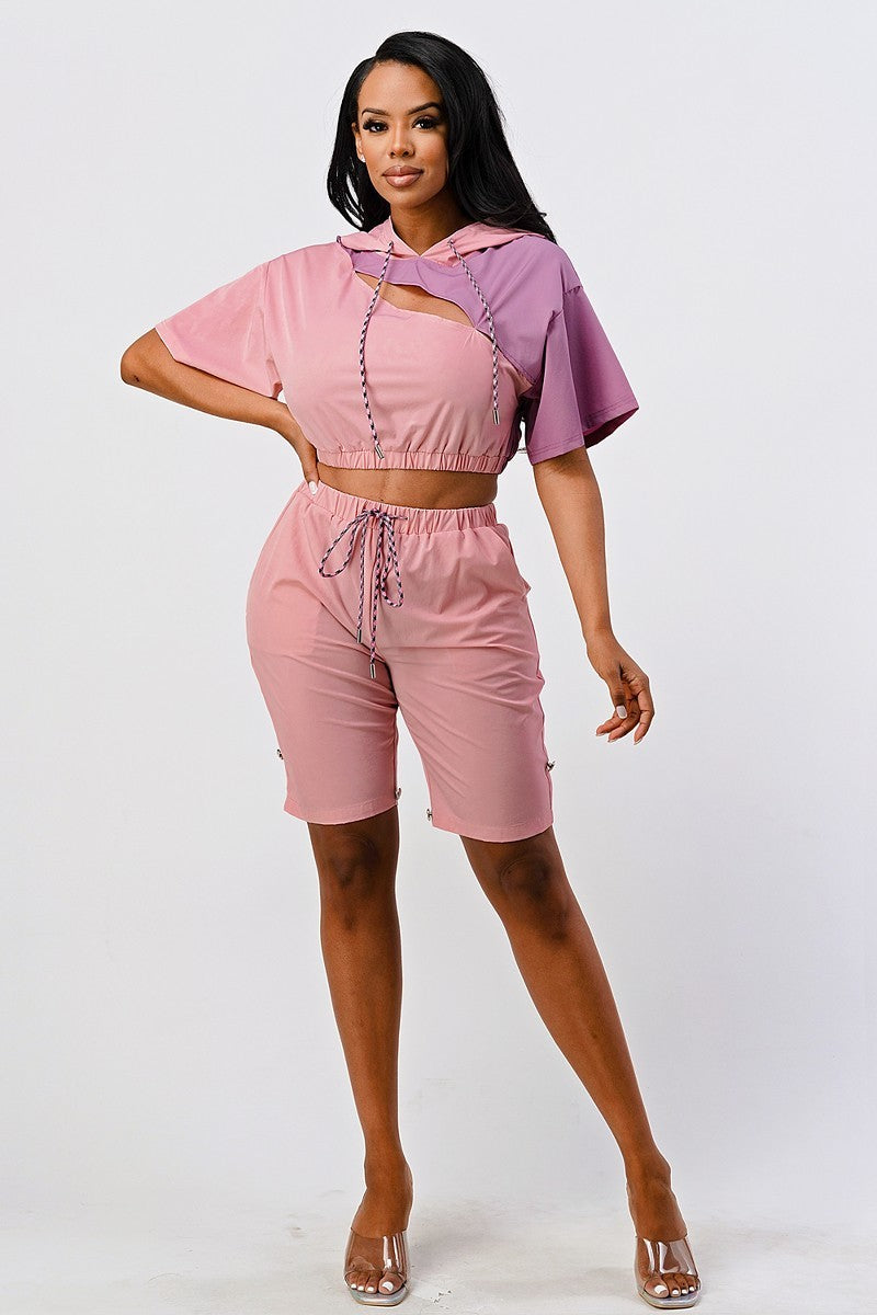 Pants Set Hoodie And Detachable Bottoms