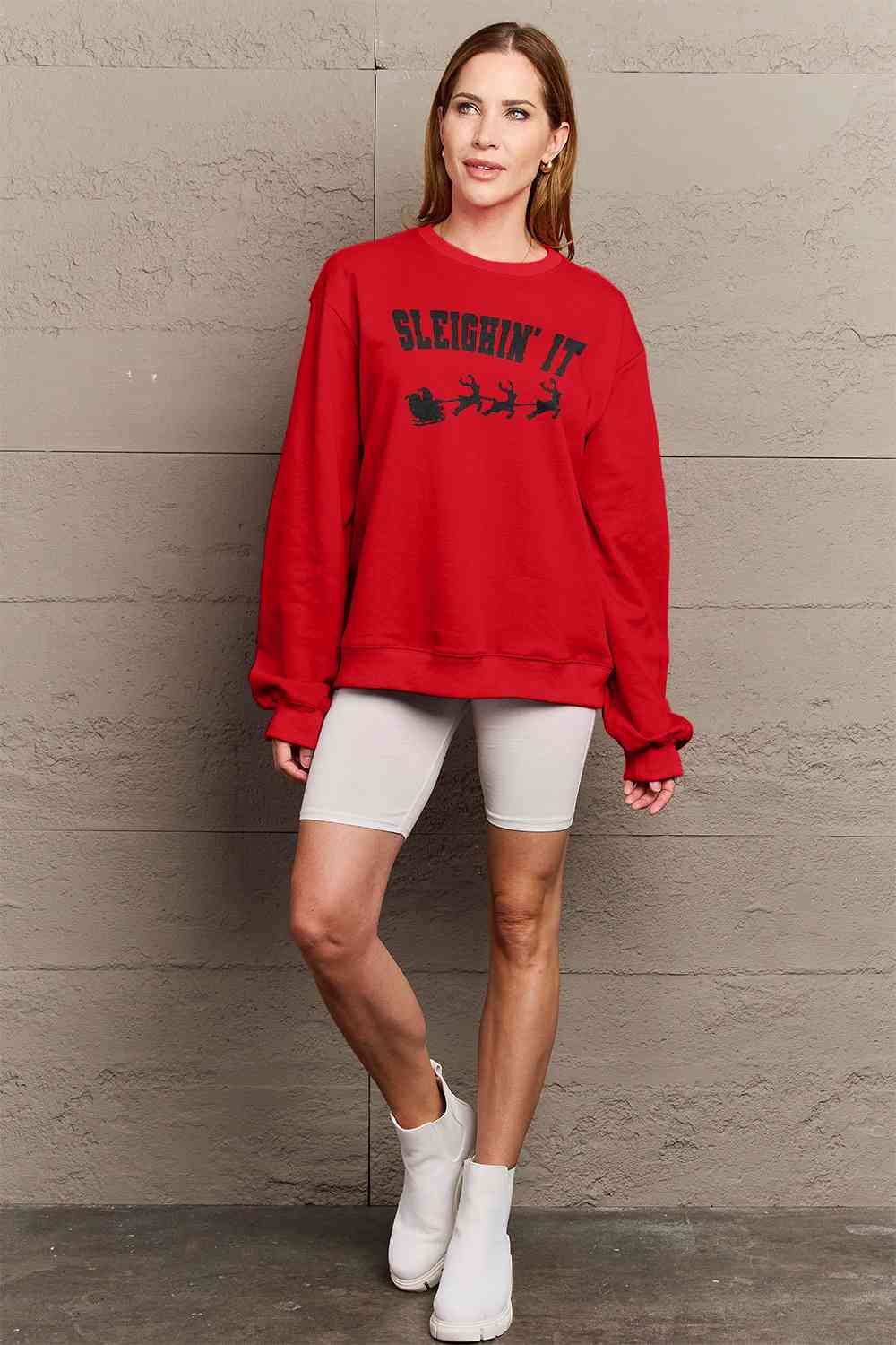 SLEIGHIN' IT Graphic Sweatshirt