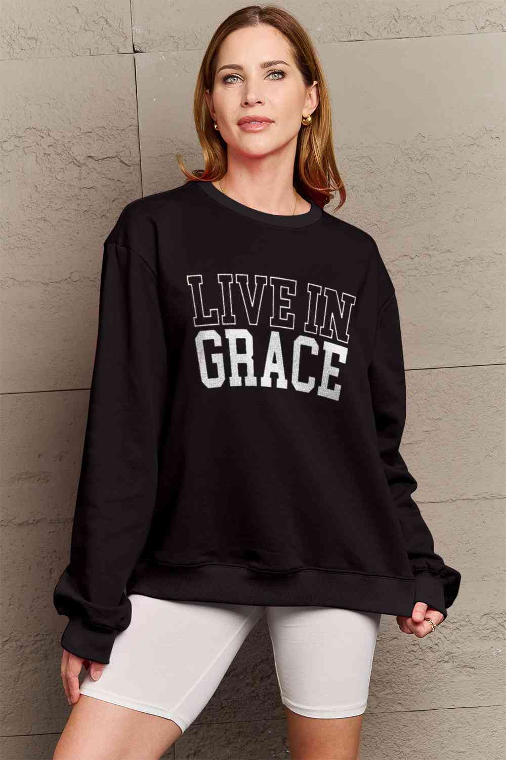 LIVE IN GRACE Graphic Sweatshirt