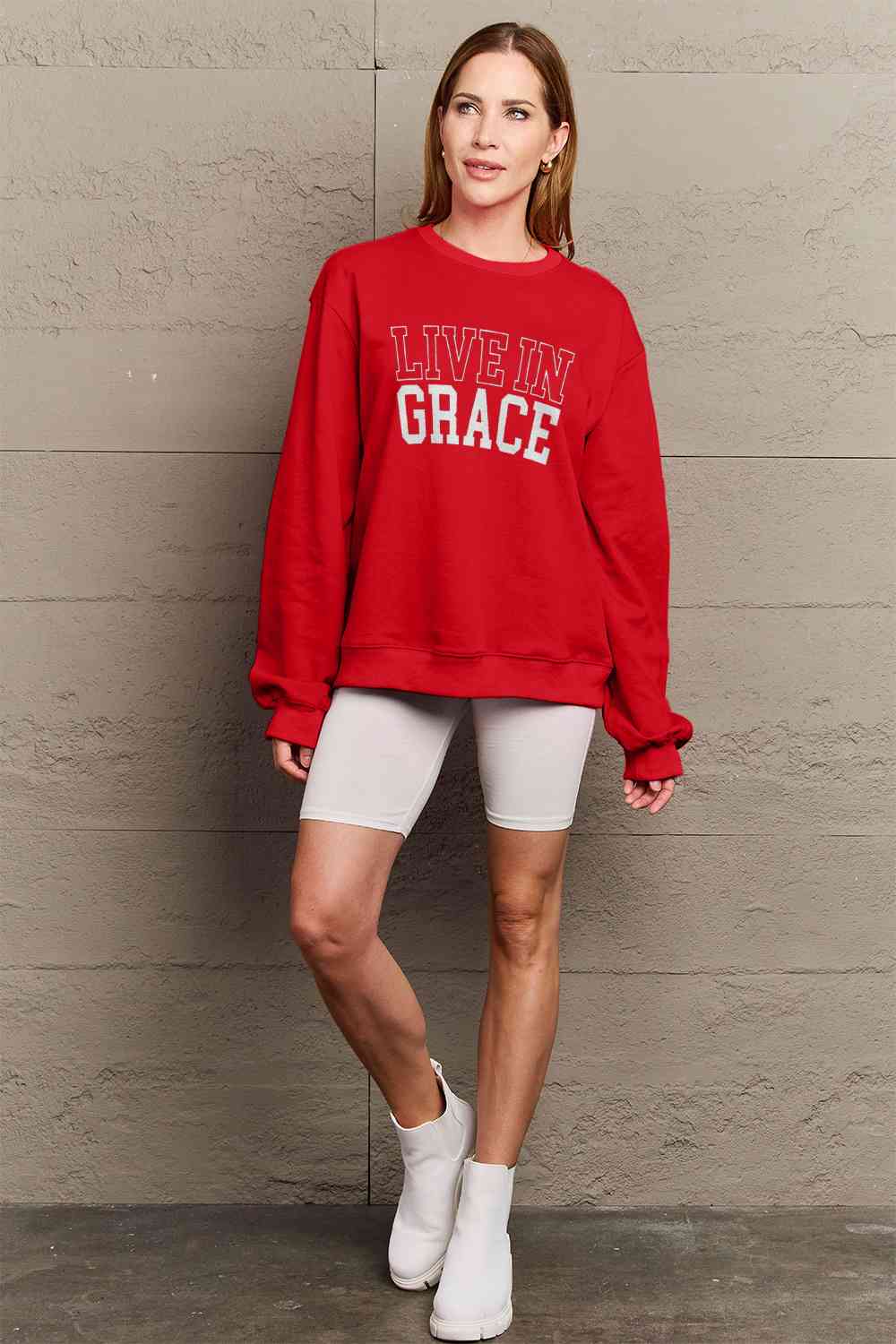 LIVE IN GRACE Graphic Sweatshirt