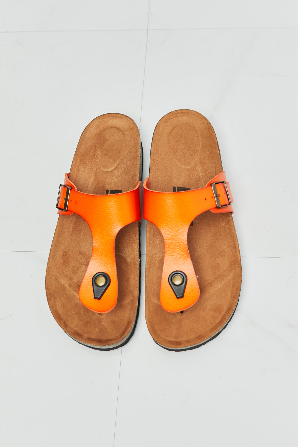 T-Strap Flip-Flop in Orange