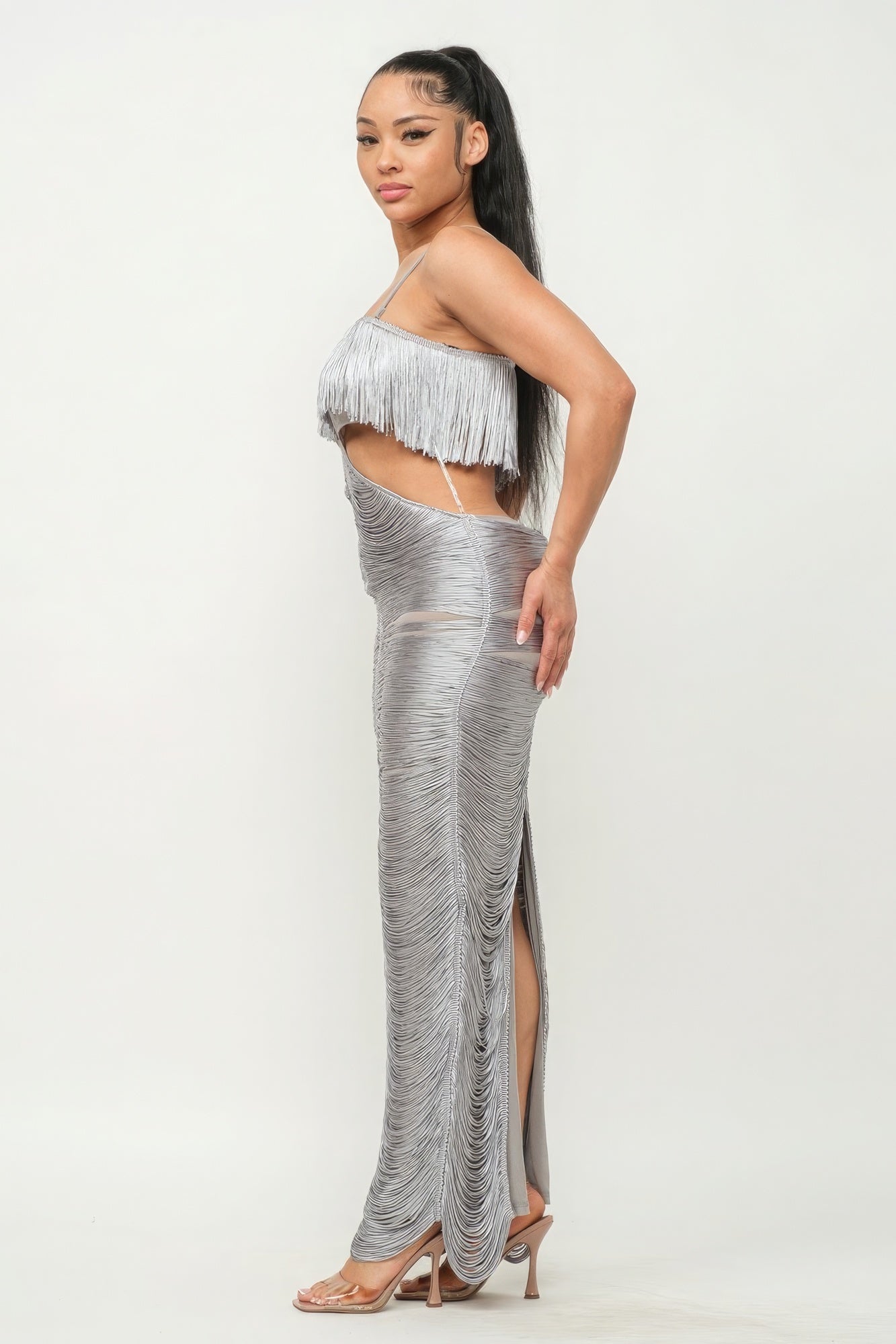 Lux Fringe Maxi Dress