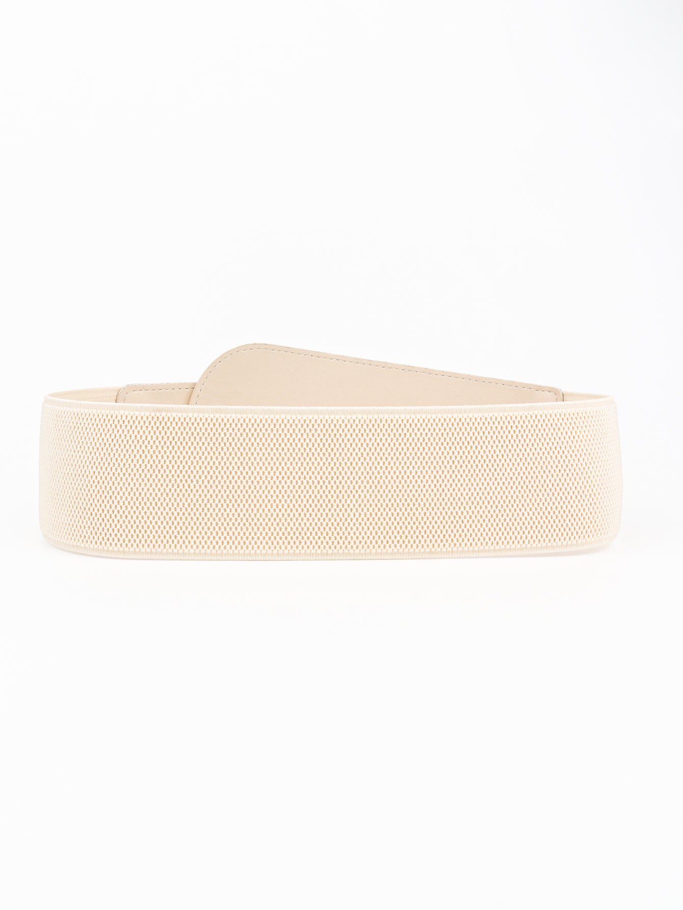 Elastic Wide Belt with Alloy Buckle