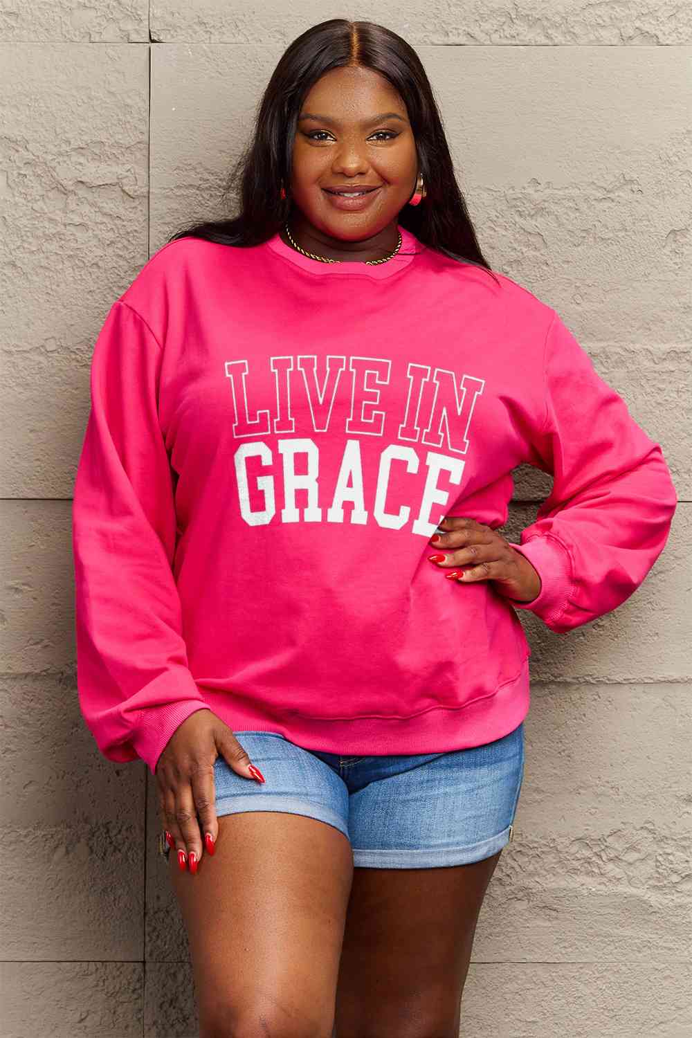 LIVE IN GRACE Graphic Sweatshirt