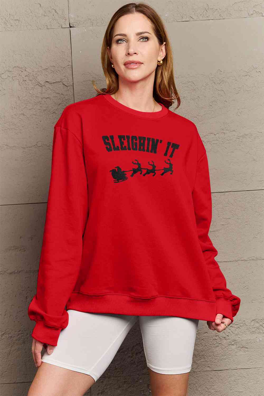 SLEIGHIN' IT Graphic Sweatshirt